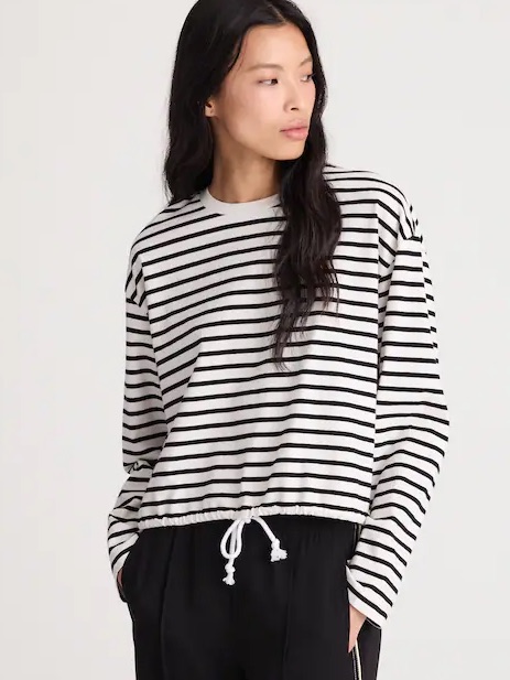 Madewell The Perfect Tie-Waist Tee In Allday Jersey Sz. M